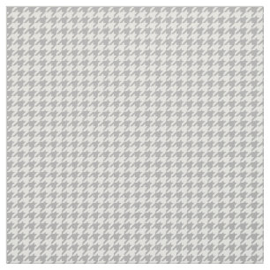 Grey White Houndstooth Pattern Fabric