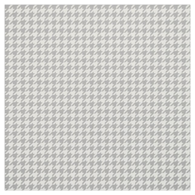 Grey White Houndstooth Pattern Fabric (Swatch)