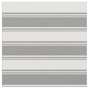 Grey & White Lined Pattern Fabric