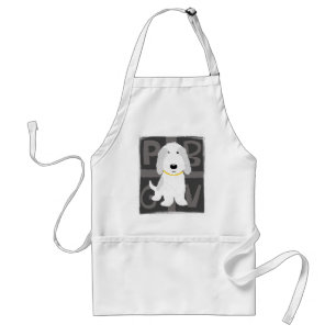 Grey & White PBGV Standard Apron