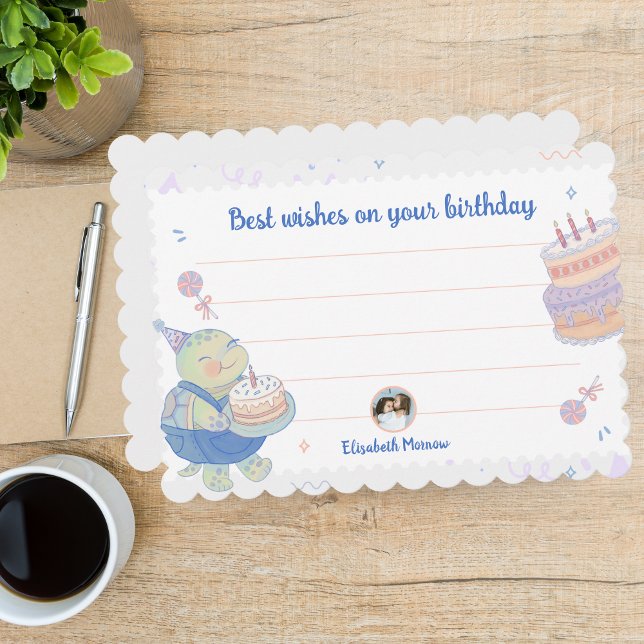 Grey & White Photo Greeting Note Card for Kids (Gray & White Photo Greeting Note Card for Kids)