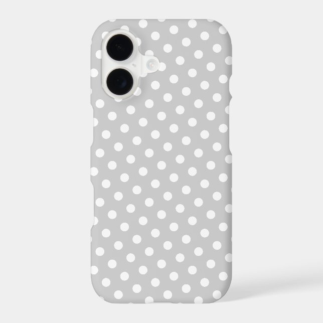 Grey & White Polka Dot Pattern iPhone 7 Case (Back)