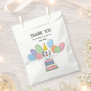 Grey & White Sheepadoodle Birthday Party Favour Bags