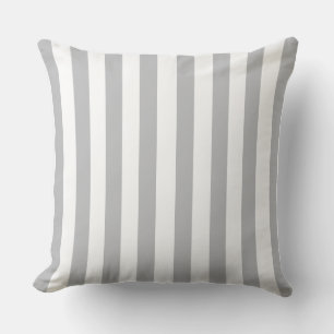 Grey & White Striped  Cushion
