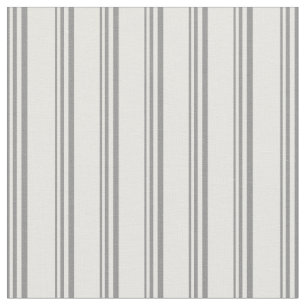 Grey & White Striped Pattern Fabric