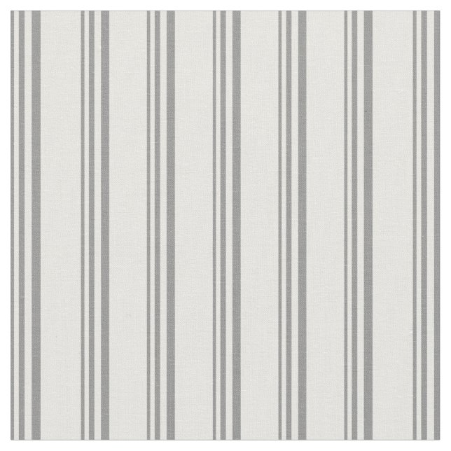 Grey & White Striped Pattern Fabric (Close Up)