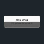 Grey White Striped Professional Contemporary<br><div class="desc">Represent yourself with this modern,  elegant return address label. This template can be customised to meet all professional occupations.</div>