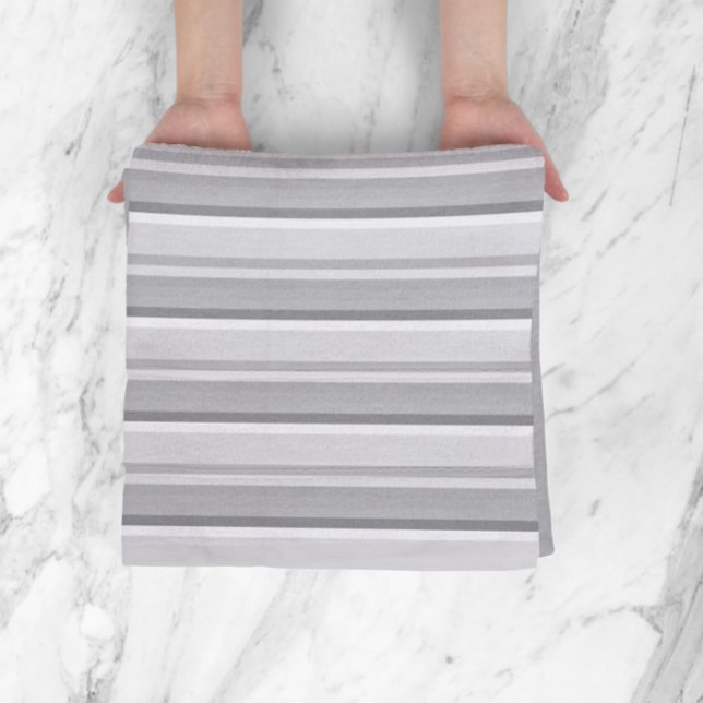 grey  white stripes bath towel set (Creator Uploaded)