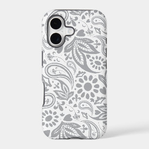 Grey White Stylish Boho Patterned