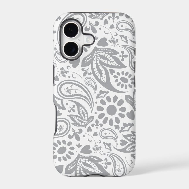 Grey White Stylish Boho Patterned (Back)