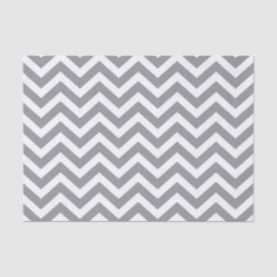 Grey & White Thick Chevron Wedding Birthday V2 Tissue Paper