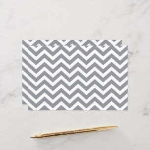 Grey & White Thick Chevron Wedding V2 Cardstock