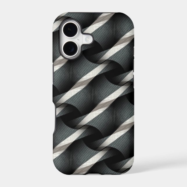 Grey + White Weave Funky Pattern  iPhone 5 Case (Back)