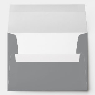 Grey White Wedding Elegant Simple Modern Envelope