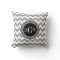 Grey Wht Chevron Black Greek Key 3 Monogram