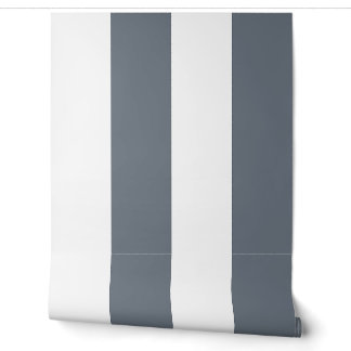 Grey Wide Cabana Stripe Wallpaper