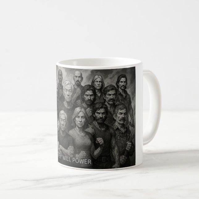 Grey Will Power Coffee Mug (Front Right)