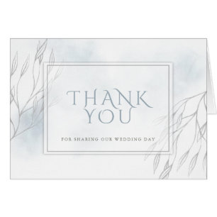 Grey Willow Branch and Dusty Blue Watercolor