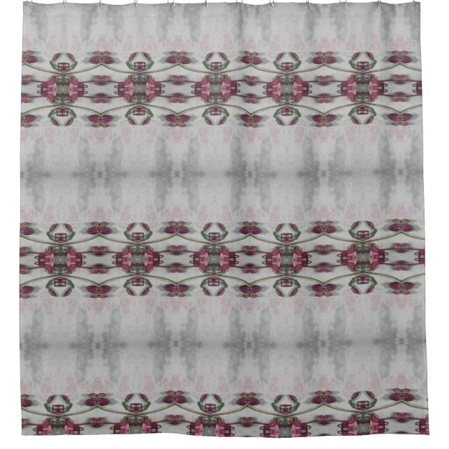 Grey Wine and Pinks Shower Curtain (Front)