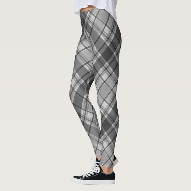Grey Winter plaid Leggings (Left)
