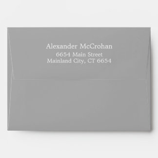 Grey with Black Return Address Mailing Envelope