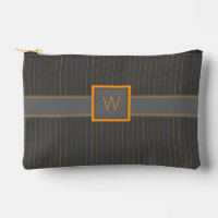 Grey with Orange Pinstripes