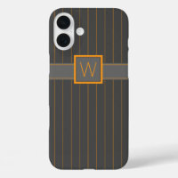 Grey with Orange Pinstripes Case-Mate Case