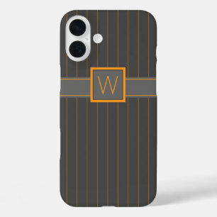 Grey with Orange Pinstripes Case-Mate Case