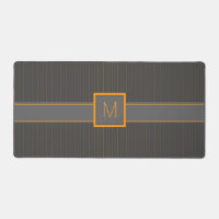 Grey with Orange Pinstripes