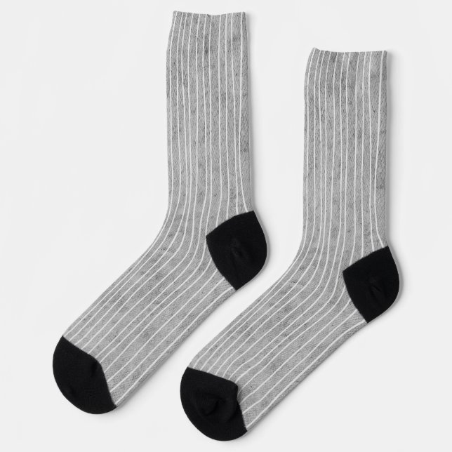 Grey with Pale Stripes  Socks (Left)