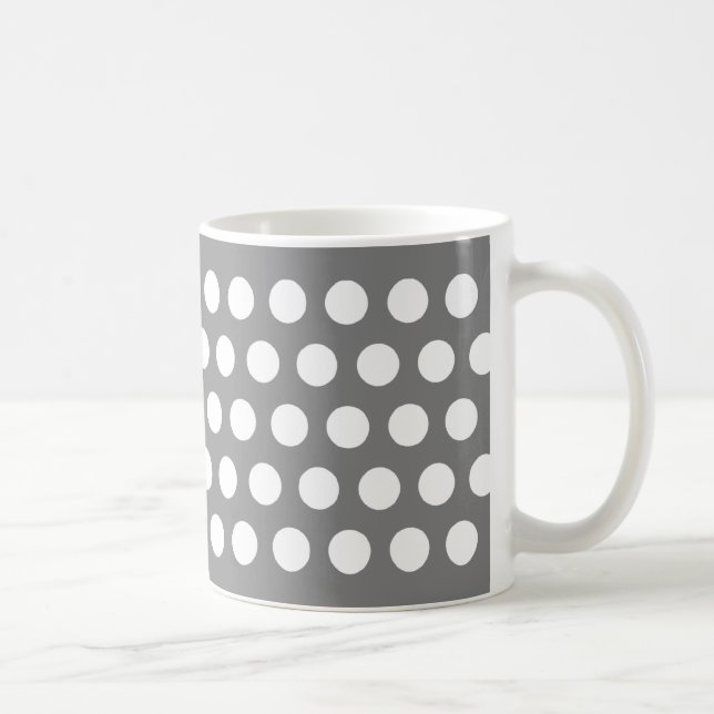 Grey with Polka Dots Coffee Mug (Right)
