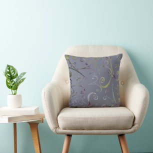 Grey with Scrolls Cushion