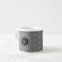 Grey with Silver Accent Houndstooth Speciality Mug