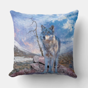 Grey Wolf "ANSWER THE CALL" Cushion