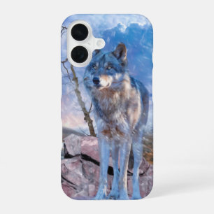Grey Wolf ANSWER THE CALL iPhone 16 Case