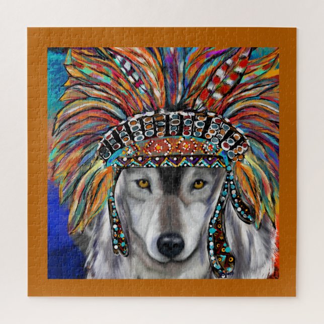 Grey Wolf Art Jigsaw Puzzle (Vertical)