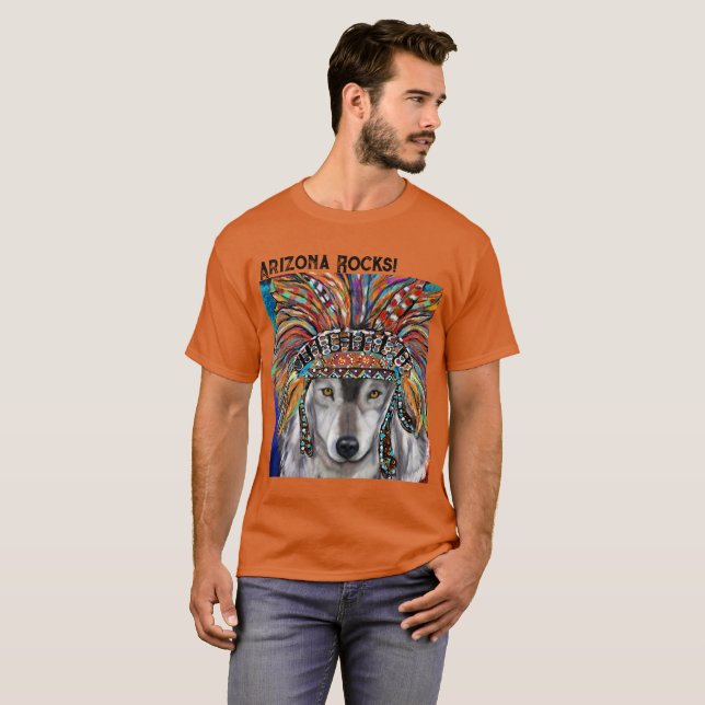 Grey Wolf Art T-Shirt (Front Full)