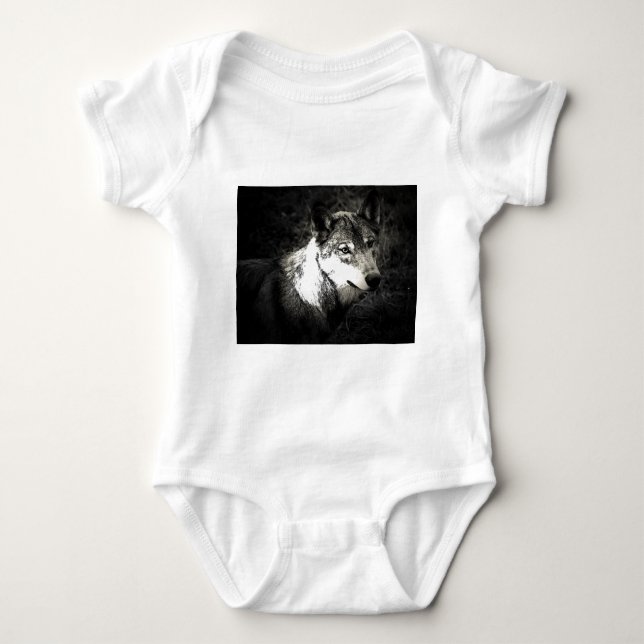Grey Wolf Baby Bodysuit (Front)