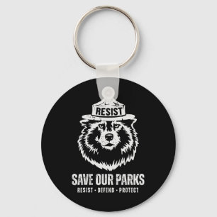 Grey Wolf Bear Resist Protect National Park Women  Key Ring