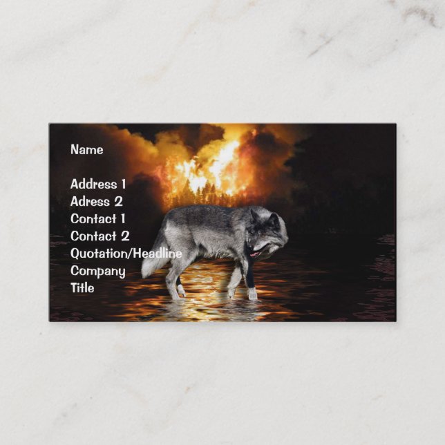 Grey Wolf Business Card (Front)