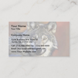 Grey wolf business card