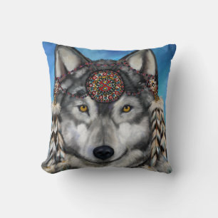 GREY WOLF CUSHION