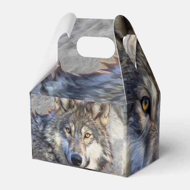 Grey Wolf Dignity Favour Box (Back Side)