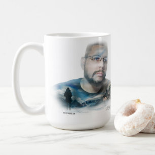 Grey Wolf Double Exposure Coffee Mug