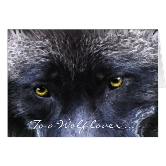 GREY WOLF EYES Wildlife Supporter blank card (Front Horizontal)