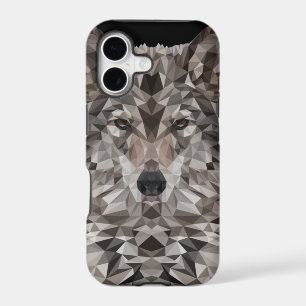 Grey Wolf Geometric Portrait