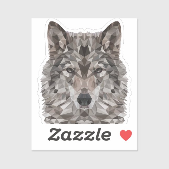 Grey Wolf Geometric Portrait (Sheet)
