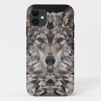 Grey Wolf Geometric Portrait