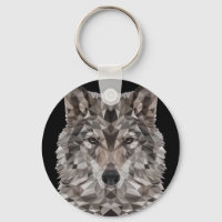 Grey Wolf Geometric Portrait