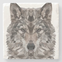Grey Wolf Geometric Portrait